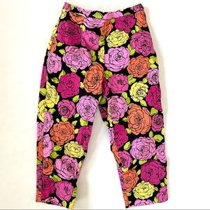 Vintage Floral Cropped pants